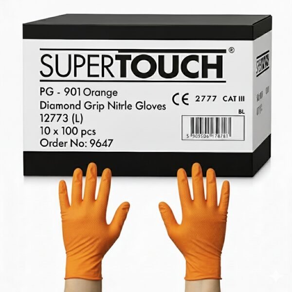Orange diamond disposable gloves- case of 1000
